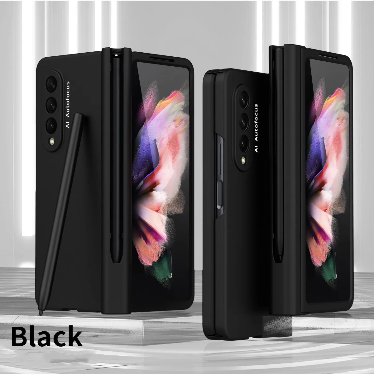 

Нескользящий удобный складной чехол-держатель для ручек для Samsung Galaxy Z, складной 4, Fold4, Fold3, складной 3, 2, чехол из закаленного стекла