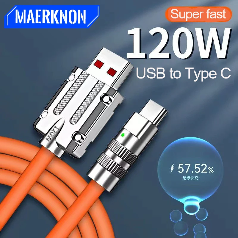 

120W 6A USB C Fast Charging Cable For Xiaomi 13 12 Redmi Huawei P50 P40 USB Type C Charger Data Cord Quick Charge Wire USB Cable