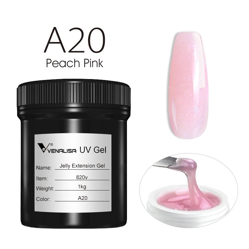 Гель-лак для ногтей Venalisa 1 л розовый растворимый 24 цвета