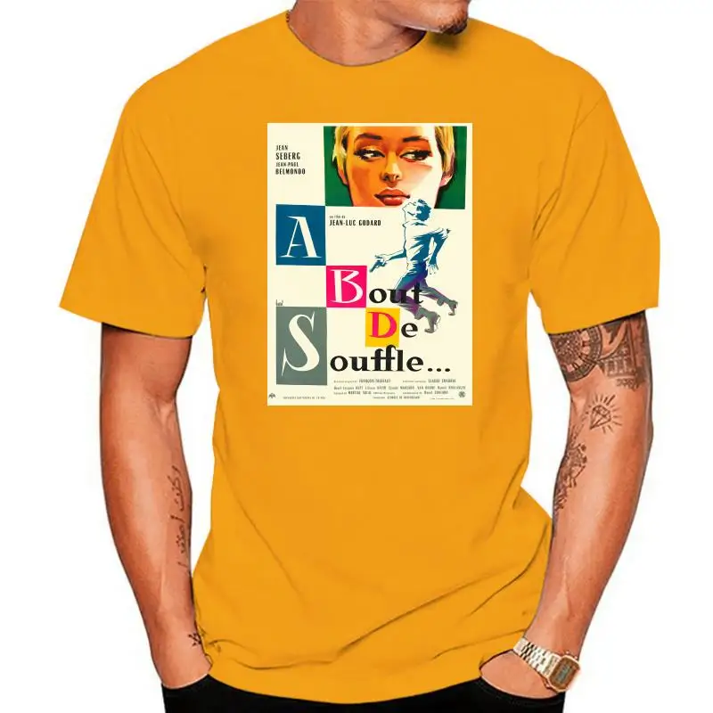 

Men tshirt A Bout de Souffle (Breathless) Jean Luc Godard T Shirt Printed T-Shirt tees top