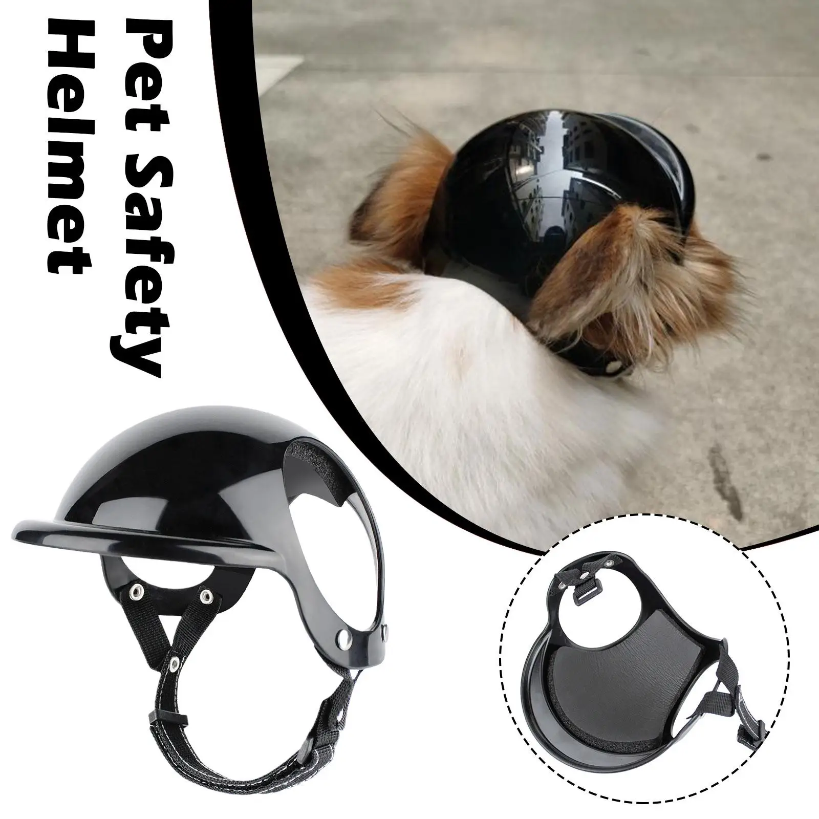 Pet Helmet with Ear Hole Motorcycle Helmet Dog Cat Accessories Pet Toy Hat Headgear Dog Accessories For Small Dogs Dog Helmet images - 6