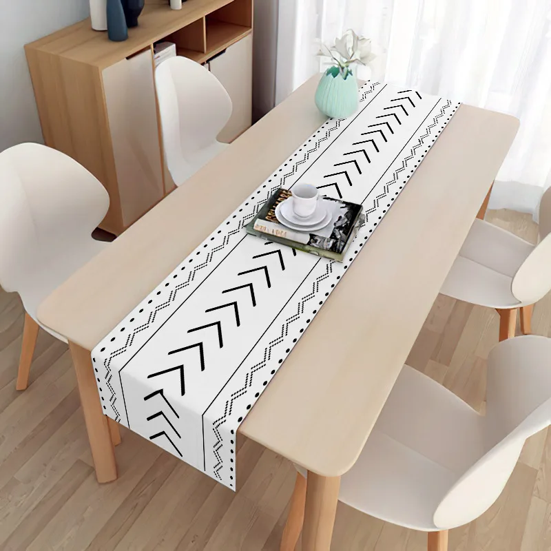 

Dinning Table Decoration Nordic Table Runners Table Flag Hotel Dustproof Tablecloth Party Holiday Table Cover Wedding Decoration