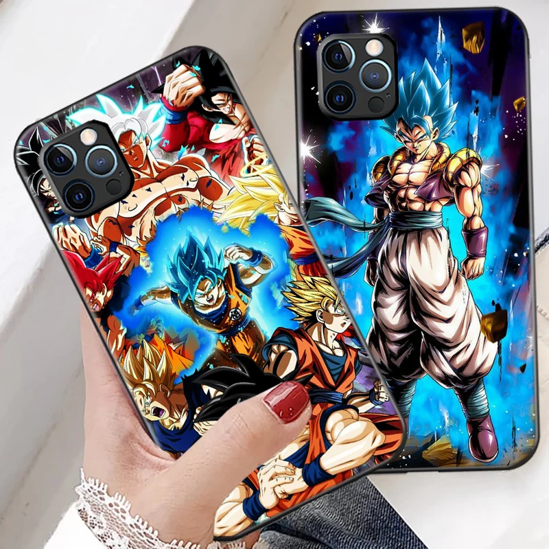dragon ball anime phone case for funda iphone 13 11 pro max 12 mini x xr xs max 6 6s 7 8 plus se 2020 liquid silicon celular free global shipping