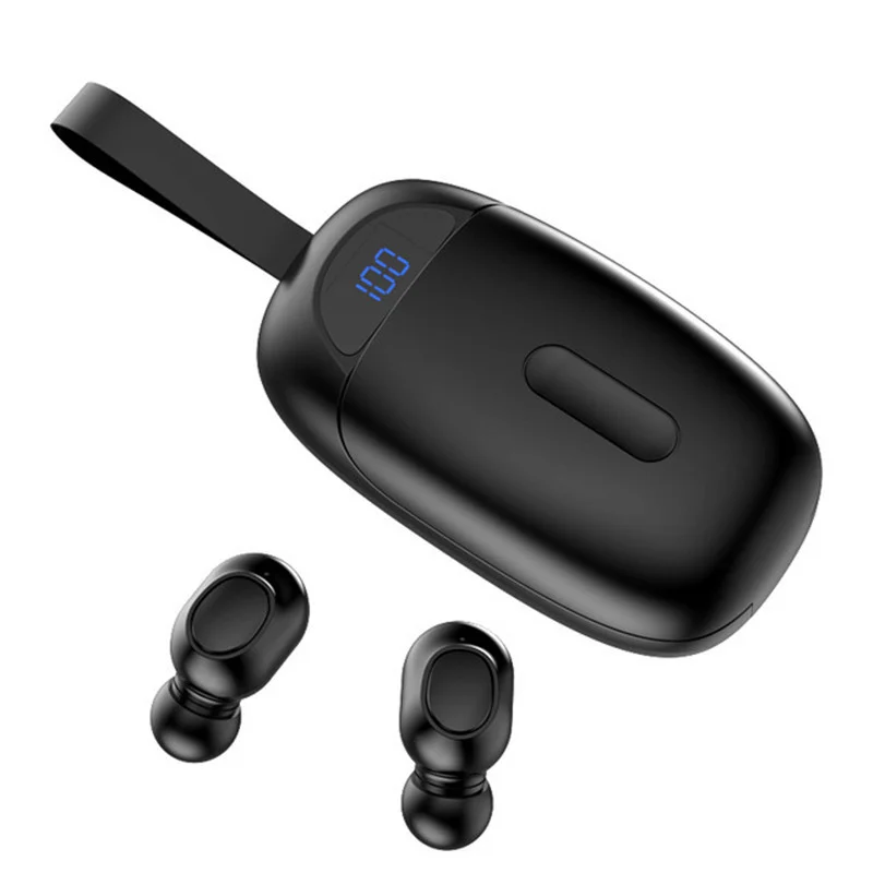 

Bluetooth Earphone 5.0 Wireless Headphones Active Noise Cancellation Deep Bass Stereo Sport Earbuds in Ear Dual With Charge box