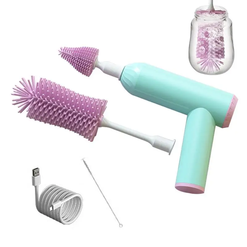

Electric Baby Bottle Brushes Electric Bottle Cleaner & Straw Cleaner Brush Rechargeable Straw Cleaner Brush For Feeding Bottles
