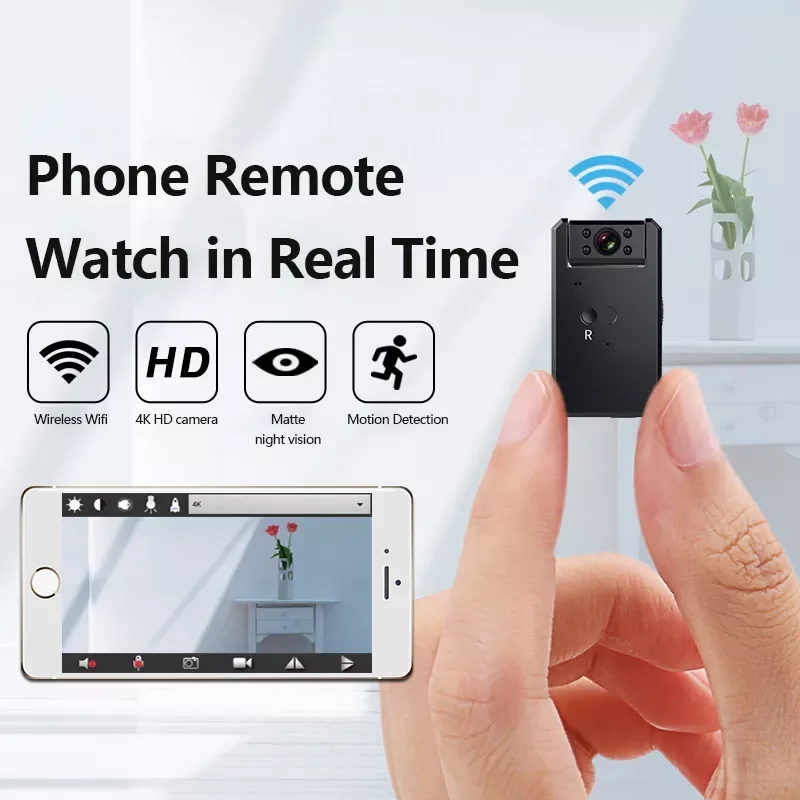 

1080P Wireless Mini WiFi Camera 4K HD Home Security Camera IP CCTV Surveillance IR Night Vision Motion Detect Baby Monitor P2P