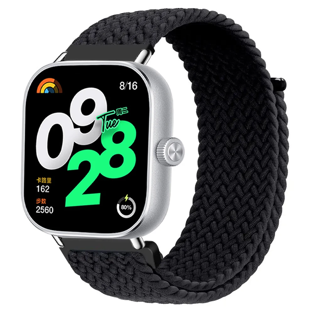 Ремешок Плетеный для Xiaomi Redmi Watch 4 регулируемый спортивный браслет нейлоновый