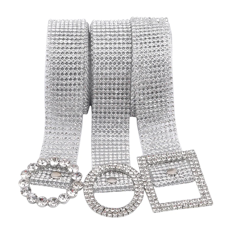 

Bright Shiny Female'S Belt Waist Chain Luxury Sweet Waist Belt 2022 Fashion Belts Full Diamond Rhinestone Crystal Belt