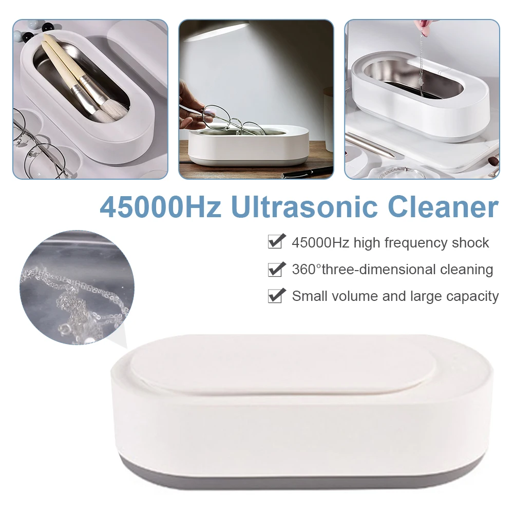 

45000Hz Ultrasonic Cleaner High Frequency Portable Ultrasonic Jewelry Cleaning Machine For Jewelry Glasses Watches