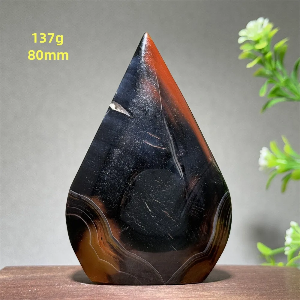 

Полосатый агат, фонарик свободной формы