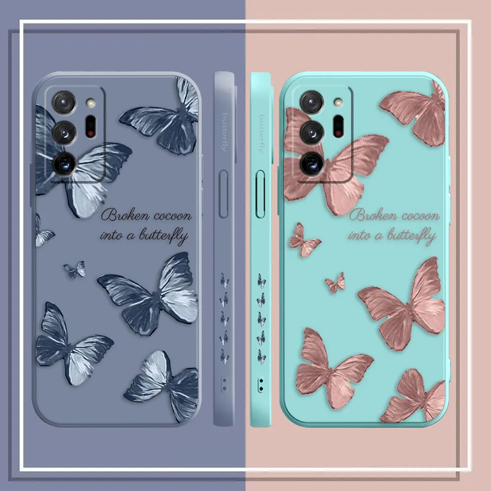 Case For Samsung Galaxy A90 A80 A70 A60 A50 A40 A30 A20S A20 A10 Note 20 10 M33 Pro Plus Lite Ultra 4G 5G Case  Pretty Butterfly