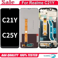 6 5 original for oppo realme c21y rmx3261 lcd display touch screen digitizer assembly for realme c25y rmx3265 rmx3268 display