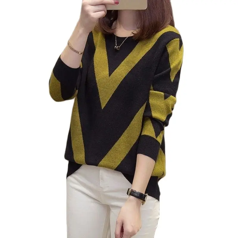 

2023Autumn Winter Women Cashmere Sweater Knitted Jumper Female Casual Fashion Basic Bottoming Pullover Sweaters Knitted Tops