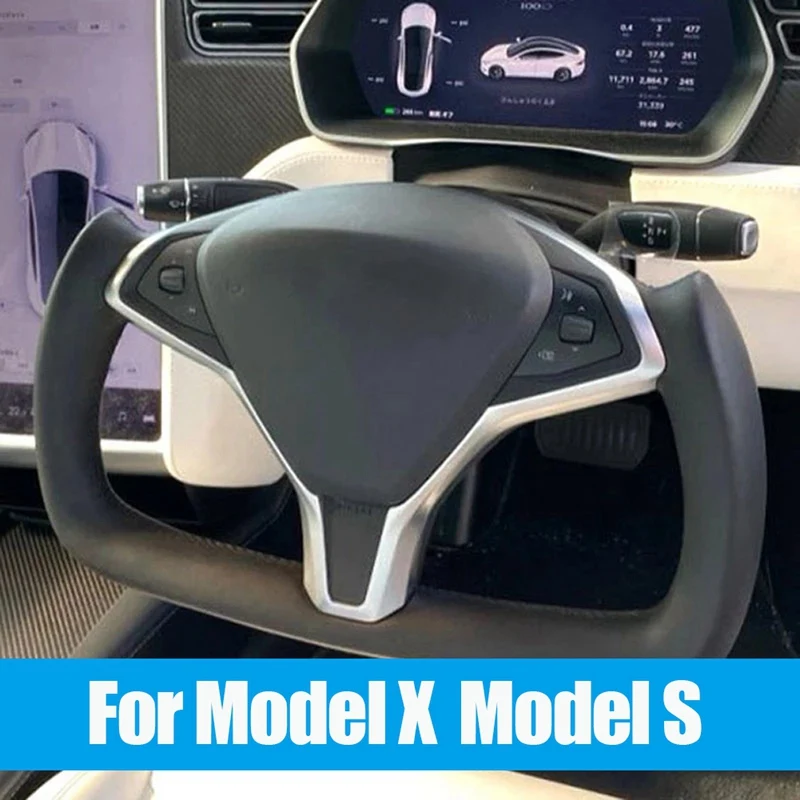 

Гоночное рулевое колесо под заказ, кожаное для-Tesla Model S Model X