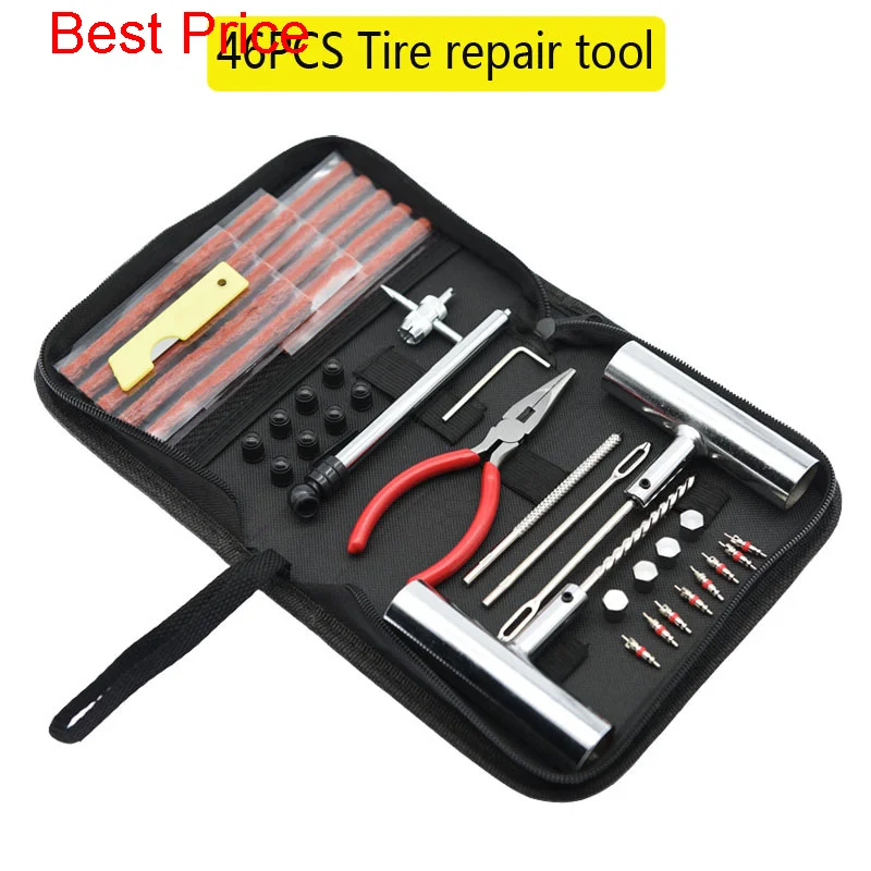 

Набор инструментов для ремонта шин, комплект из 10 предметов из 43 тканевых сумок для быстрой помощи, для электромобилей и велосипедов