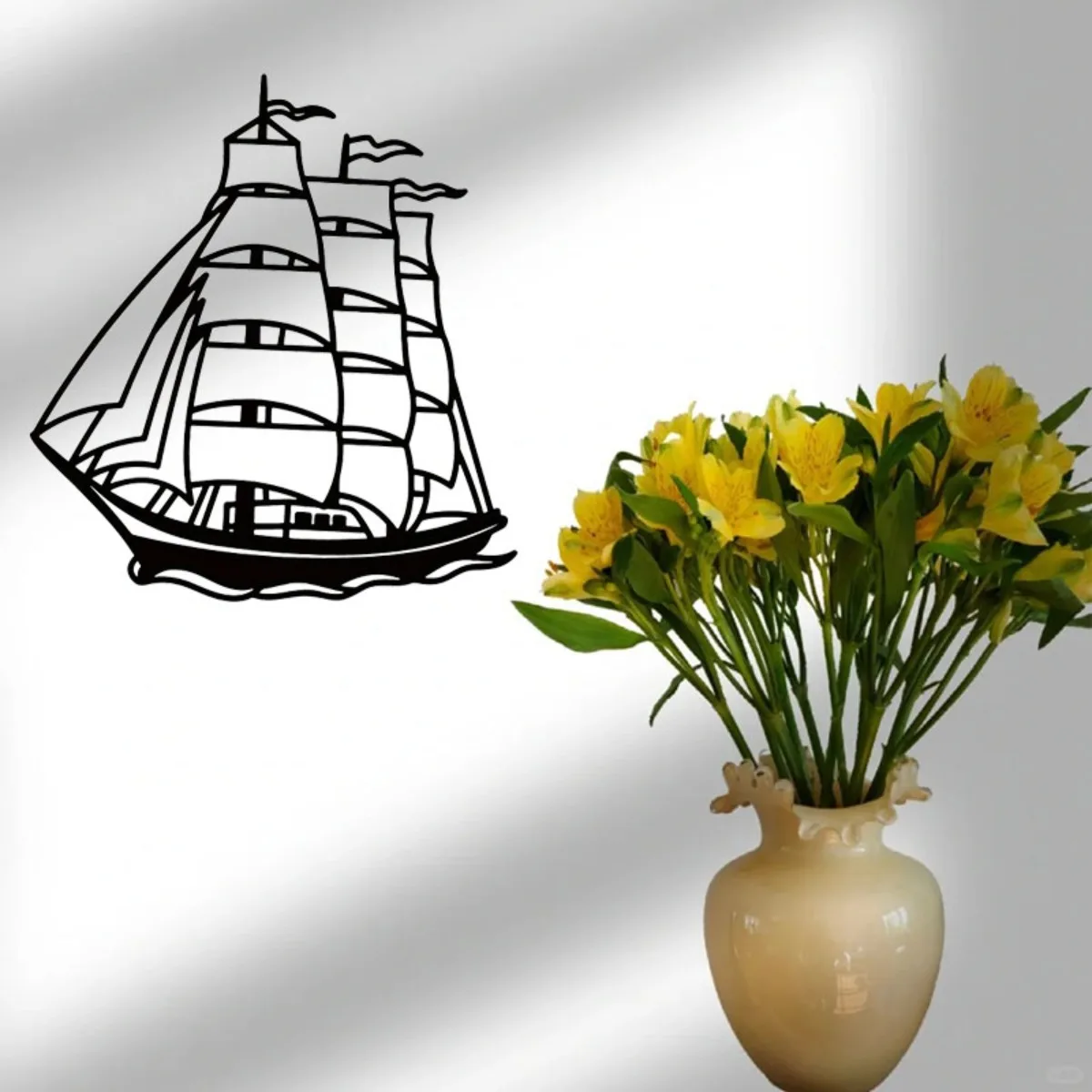 Металлические Настенные Рисунки С Дизайном Корабля. Антикварная Морская Тема.