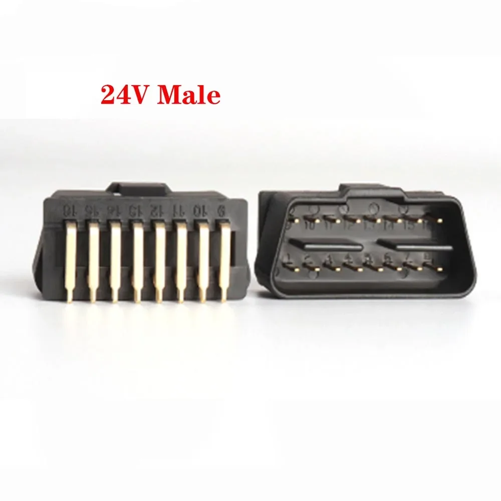 

Автомобильный диагностический кабель-адаптер j1962 16-контактный 12 В/24 В OBDII OBD2 штекер под прямым углом 90 градусов позолоченный штифт