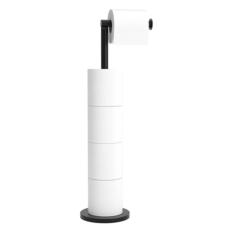 

SEWS-Toilet Roll Holder, Freestanding, Stainless Steel Paper Storage For 5 Paper Rolls,Toilet Paper Stand