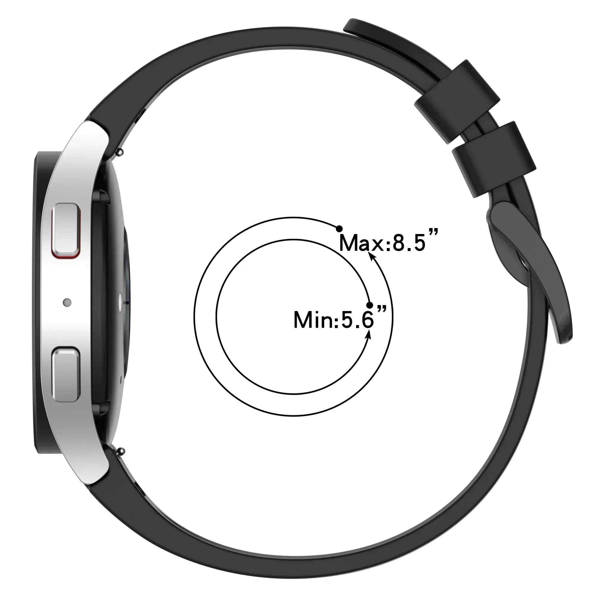 Силиконовый ремешок для Samsung Galaxy Watch 7, 6, 5, 4, 40 мм, 44 мм, 5Pro, 45 мм, оригинальный ремешок для Galaxy Watch6-4 Classic, 47464342 мм, браслет (art.: 3920db55e6744) - 3920db55e6744
