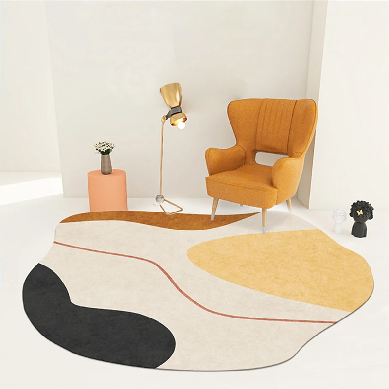 

Nordic Irregular Round Rug Living Room Decoration Sofa Coffee Table Rugs for Bedroom Decor Rocking Chair Computer Table Carpet