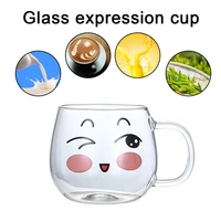 creative heat resistant transparent glass cup tea whiskey milk lemon juice water bottle coffee mug tumbler drinkware gifts