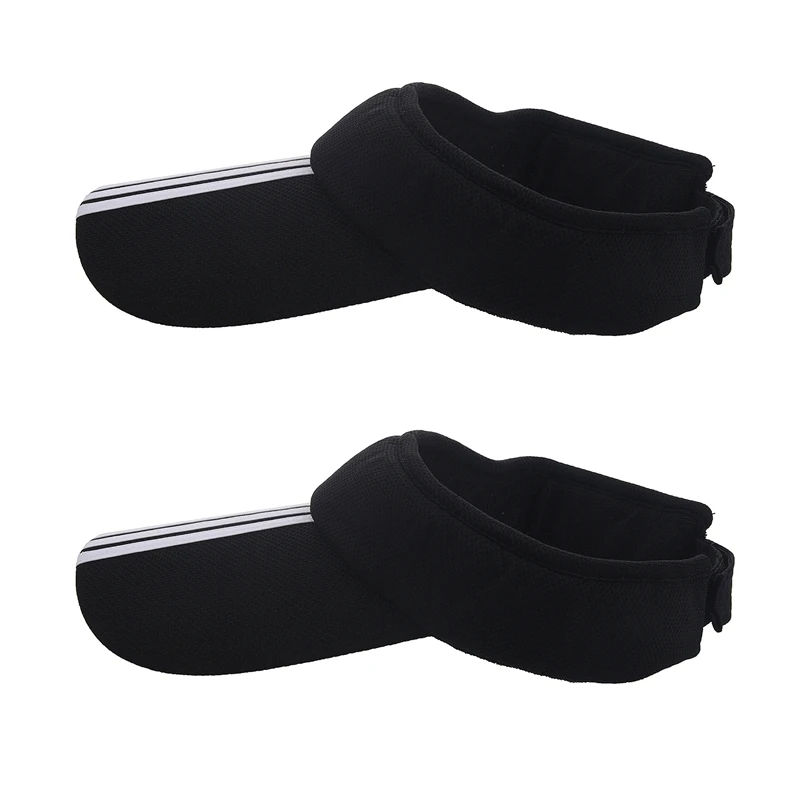 

NEW-2X Спортивная Кепка с козырьком от солнца для гольфа, регулируемая однотонная яркая Черная кепка для мужчин и женщин