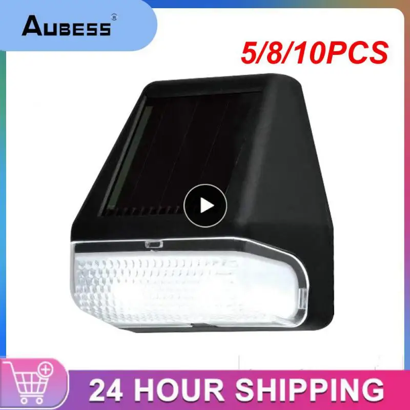 

5/8/10PCS Creative Security Lighting Rainproof Led Wall Light Yard Patio Pathway Solar Power Warm Led Lights Home Decoration