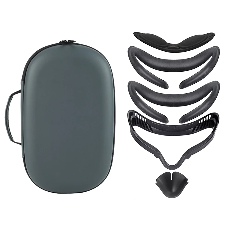 

1 Pcs Travel Carrying Case Waterproof Storage Bag & 1 Set VR Face Cover Set With Anti-Leakage Facial Interface Bracket
