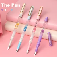 1 pcs quicksand fountain pen nib posture correction inking pens for student gift stationery school office supplies