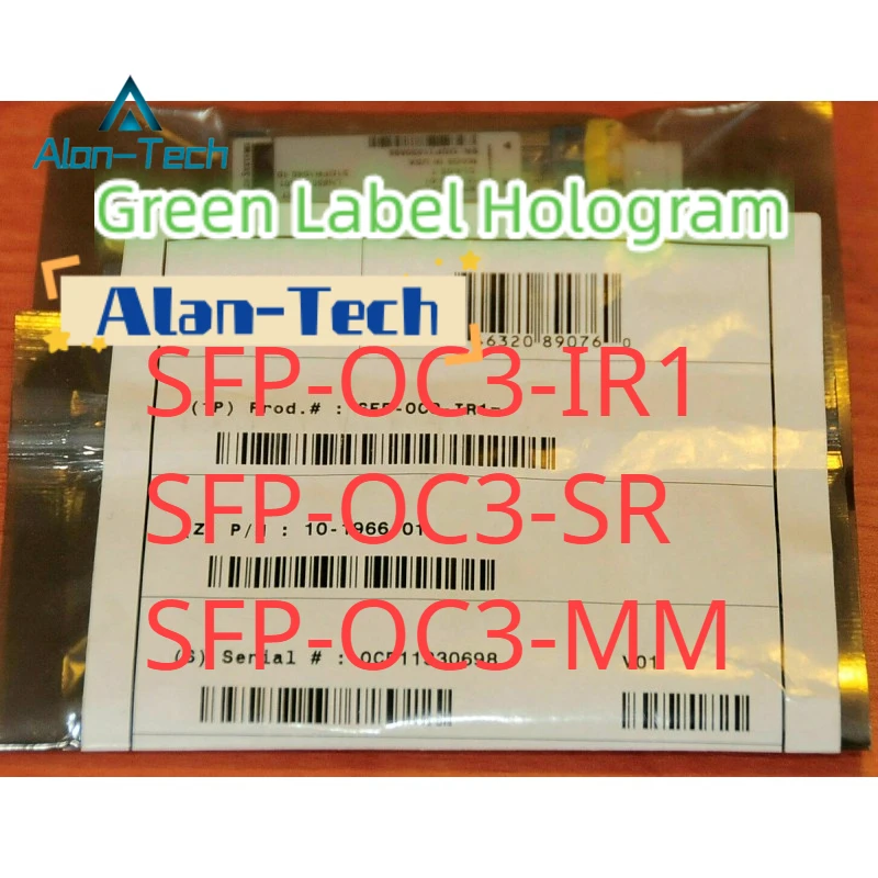 Зеленая этикетка голограмма SFP-OC3-MM/SFP-OC3-SR/SFP-OC3-IR1