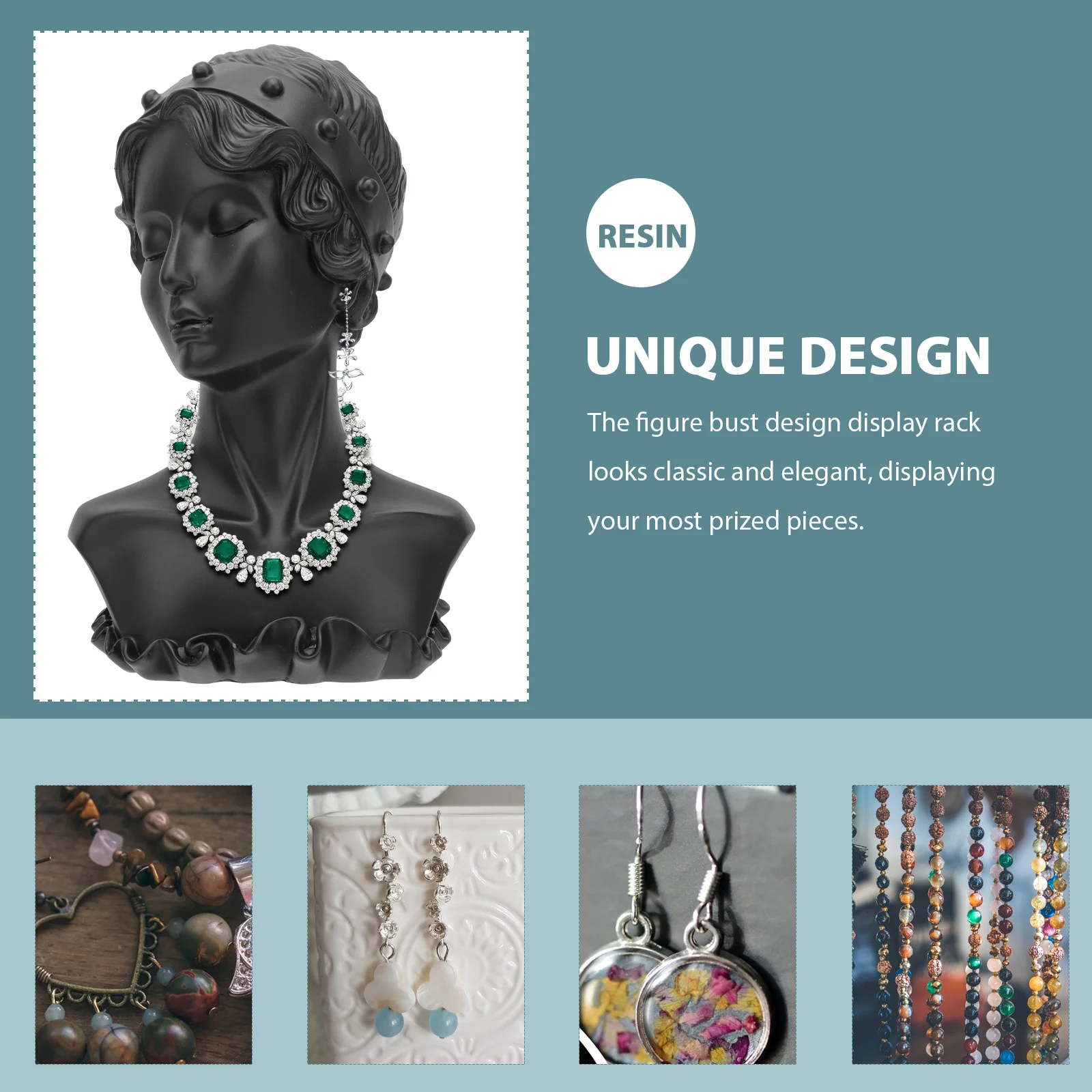 1Pc Figure Bust Statue Jewelry Holder Necklace Earrings Display Rack Home Adorn