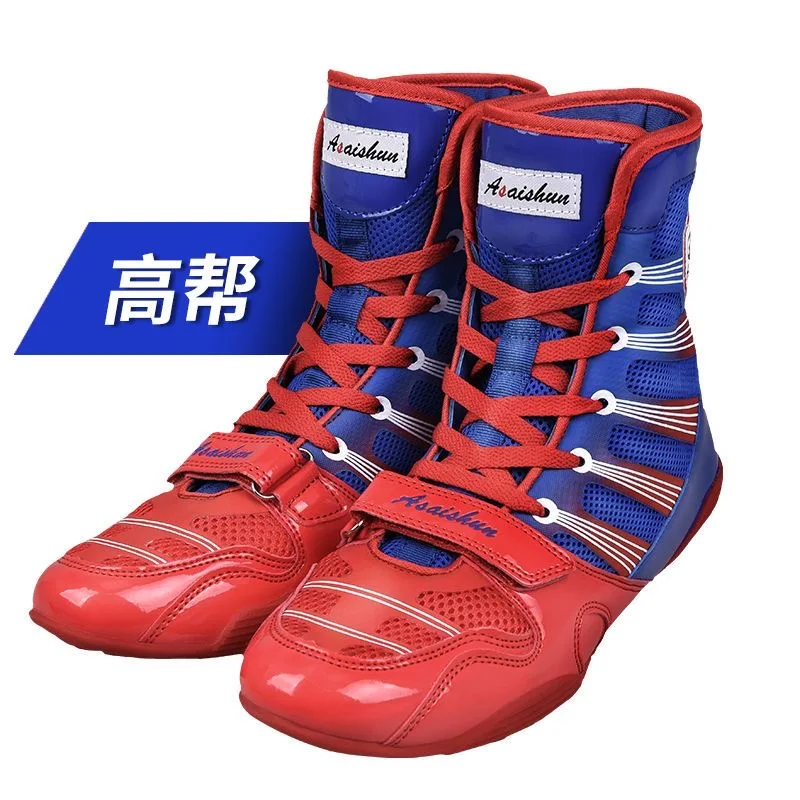 Super Cool Men Women Wrestling Boots Rubber Boxing Shoe Couples High Quality Wrestling Shoes Brand Fashion Unisex Fighting Boots images - 6
