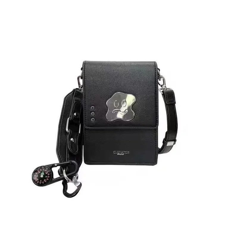 

Xiuya Outdoor Crossbody Bag for Women Fashion 2022 Compass Mobile Phone Bag Trendyol PU Leather Black Casual Coin Purse