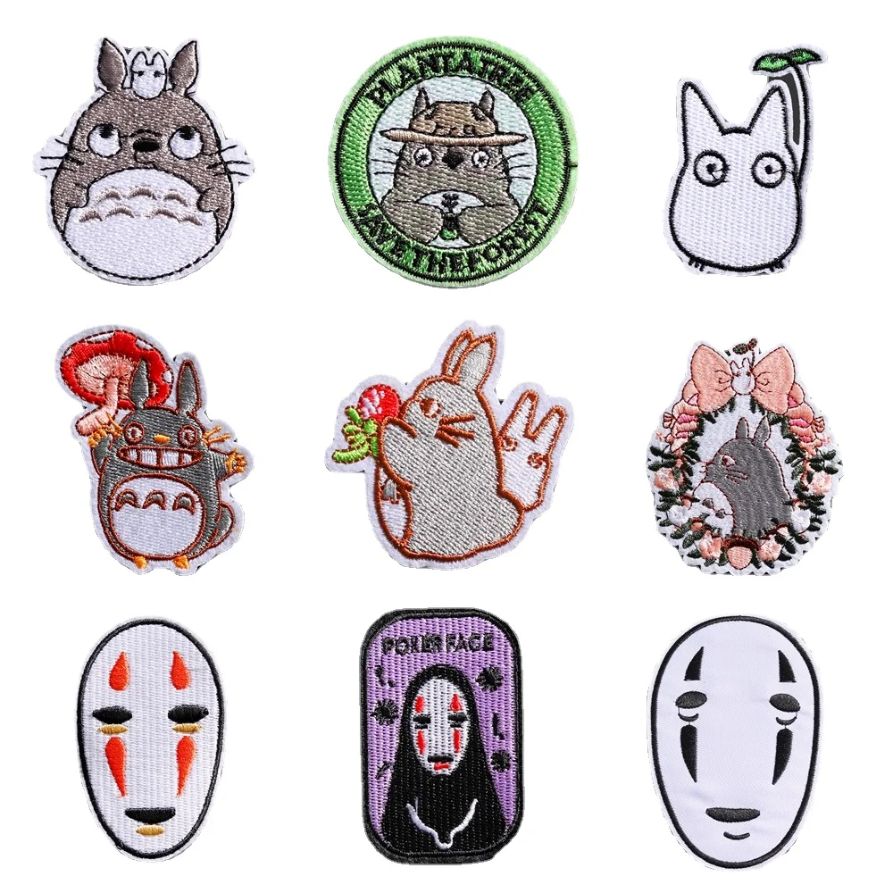 Японские Аниме животные Тоторо кошка вышитая утюгом нашивка для одежды Сделай
