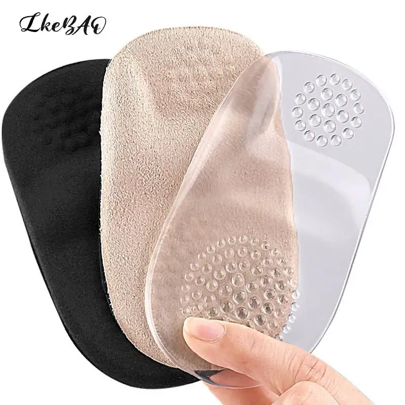 

1Pair Silicone Foam Massage Non Slip High Heels Insole Shoe Pads Forefoot Cushion Pain Relief Metatarsal Ball Foot Support Soles