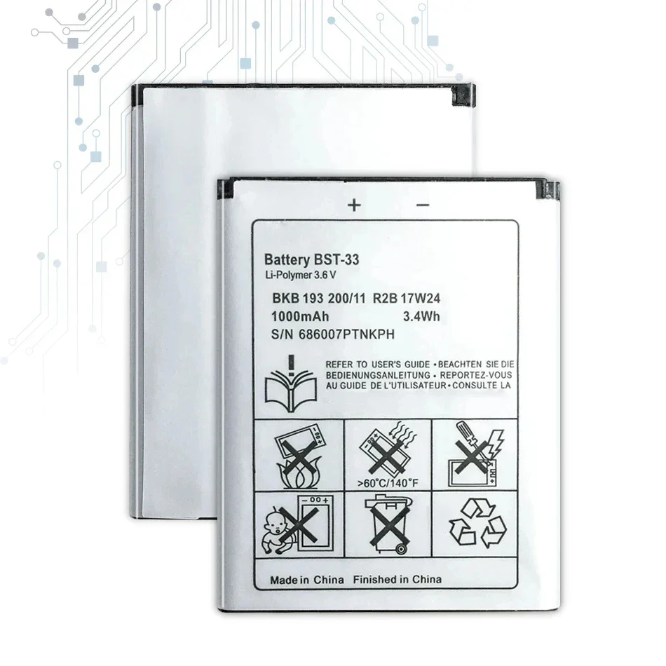 BST-33 950 мАч аккумулятор для сотового телефона Sony Ericsson K800i K810i C702 C903 F305 G900 K550i K630i K660i