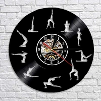 12inch vintage vinyl record wall clock modern design yoga classic vinyl record clocks wall watch art home decor gifts for home