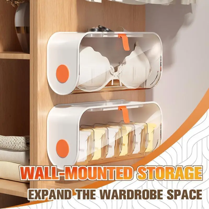 

Wall-Mounted Storage Artifact Underware Socks Multi-cell Box Punch Free Rack Holder Home Divider Drawer Closet Clothes Organizer