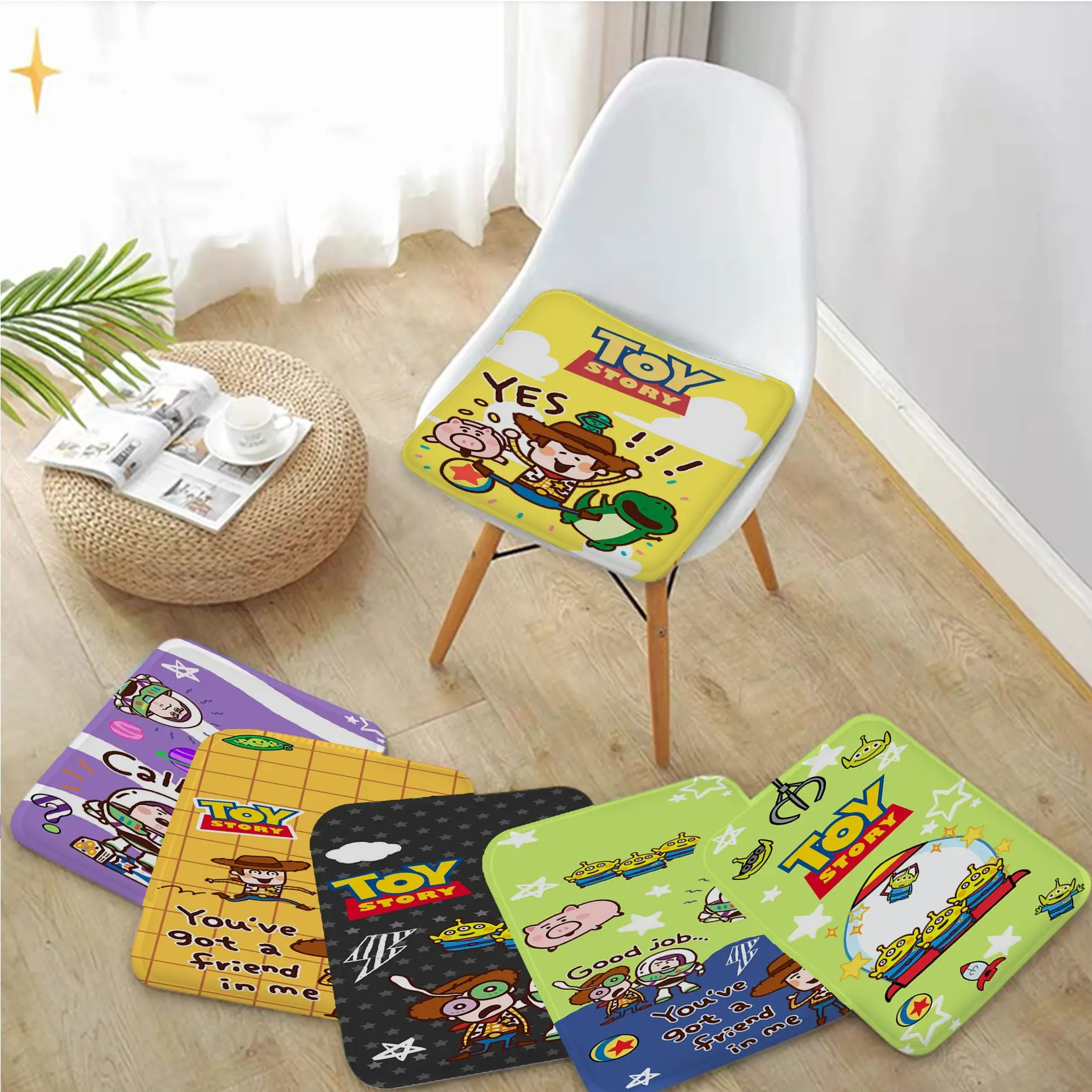 

Disney Toy Story Creative Dining Chair Cushion Circular Decoration Seat For Office Desk Cushions Home Decor