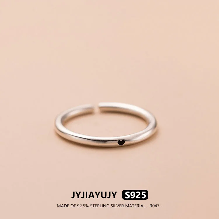 Кольцо JYJIAYUJY из стерлингового серебра 100% пробы с регулируемым небольшим рисунком