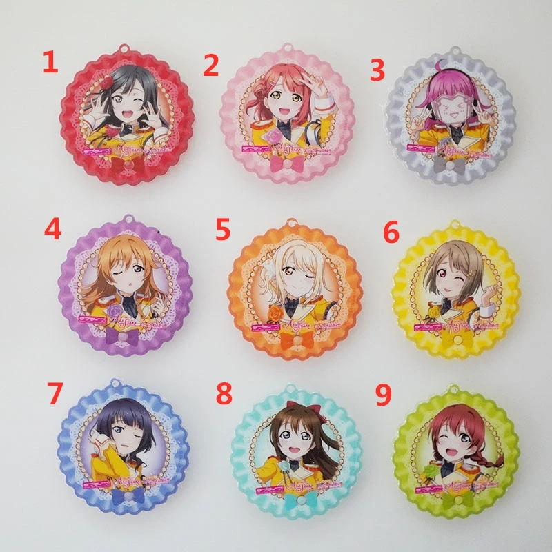 

LoveLive!! SunShine!! Anime Arcylic Keychain Key Ring Race Straps Cosplay