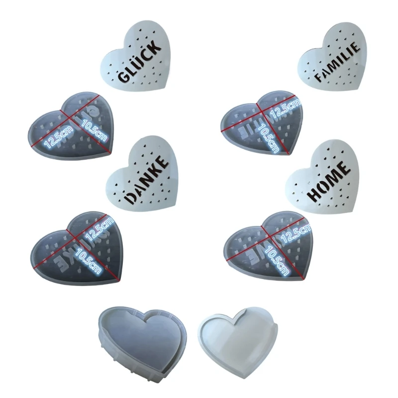 Мягкие светящиеся силиконовые формы в форме сердца. Силиконовые для рукоделия.