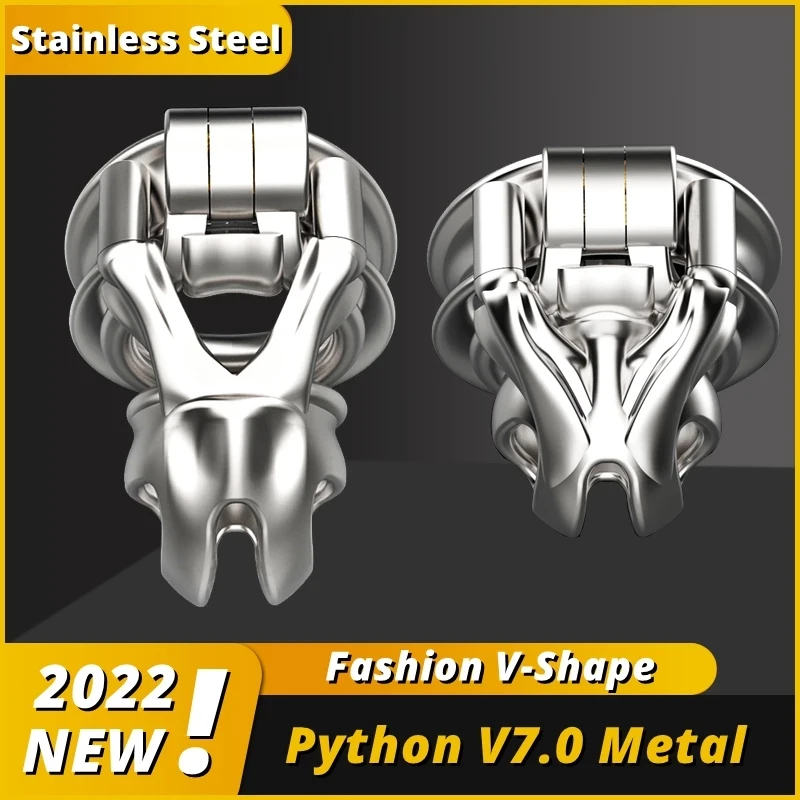 

2022 NEW 316 Stainless Steel Python V7.0 3D Printed Male Chastity Device Cobra Cock Mamba Cage Penis Ring BDSM Adult Sex Toy