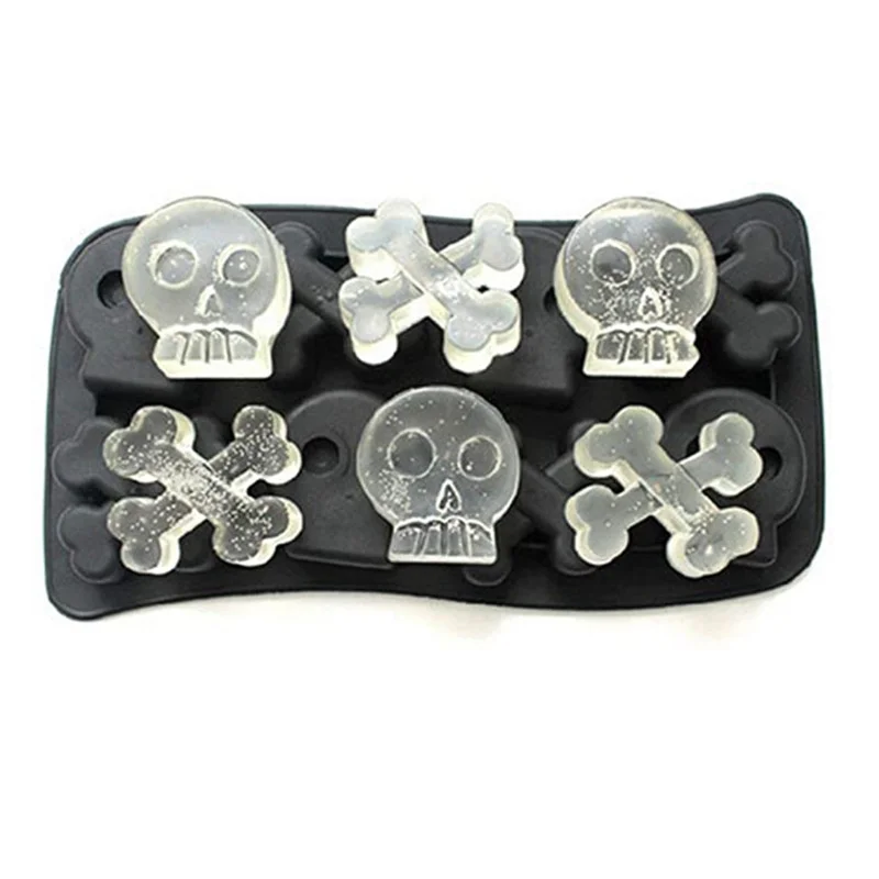 

10 шт., силиконовая форма для льда в виде черепа