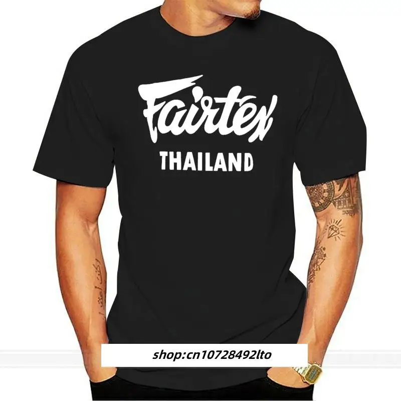 

Fairtex Thailand T-Shirt Black Casual Muay Thai Kickboxing Round Neck Loose Graphic Tee Size S-3xl