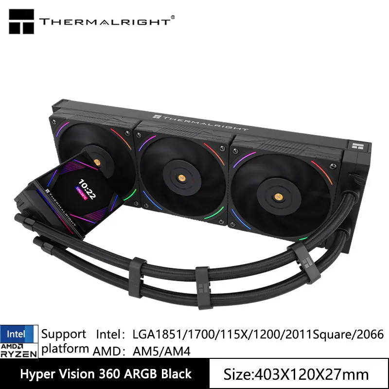 Универсальный водяной радиатор Thermalright Hyper Vision 360 ARGB 3 95 дюйма