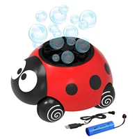 ladybug bubble machine bubble blower with light cartoon electric machine toys automatic bubble maker machine for kids and