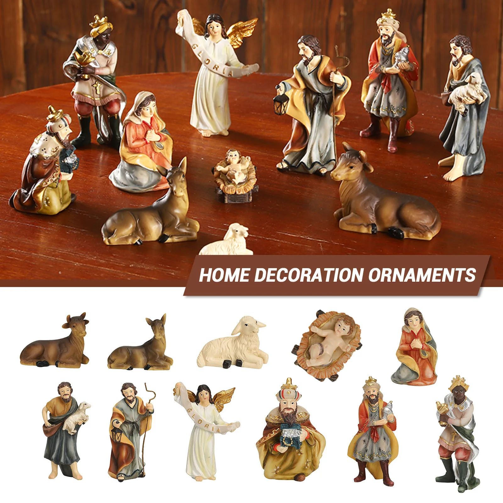 

11 декоративных поделок из смолы, рождественские наборы, Подарочная статуя, мультяшный персонаж, домашний декор, трансформатор, орнамент