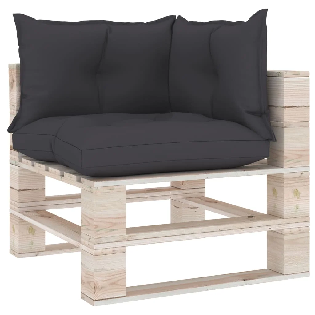 

Sofa cushions palette 3 pcs Charcoal Fabric