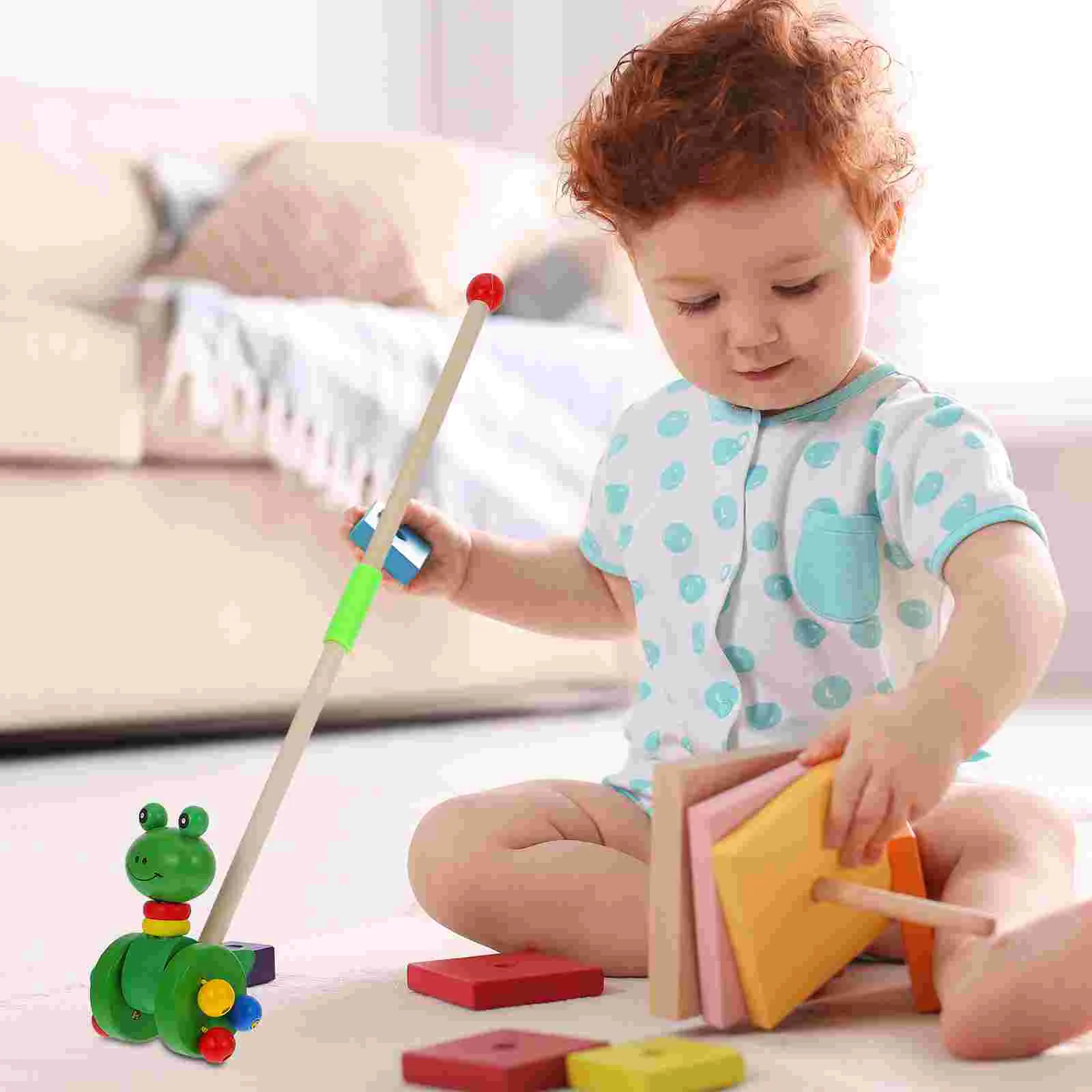 Boys Toys Wooden Trolley Baby Walker Girl for Kids Bamboo Toddler Early Childhood